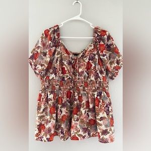 Torrid Floral Peplum blouse - 0X